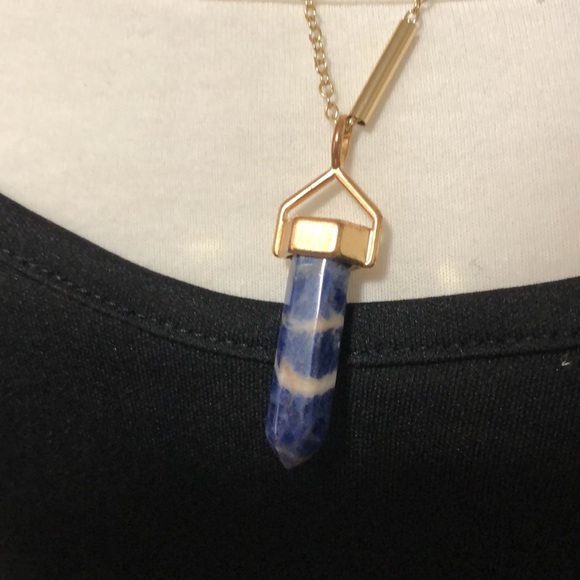 NWT Gold Tone & Blue Chakra 2 Layers Necklace ! - Picture 5 of 5
